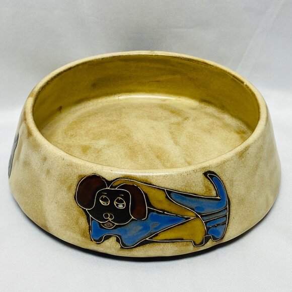 Mara Of Mexico Ceramic Stoneware Dog Bowl 16oz With Playful Dog Illustrations - Picture 3 of 9